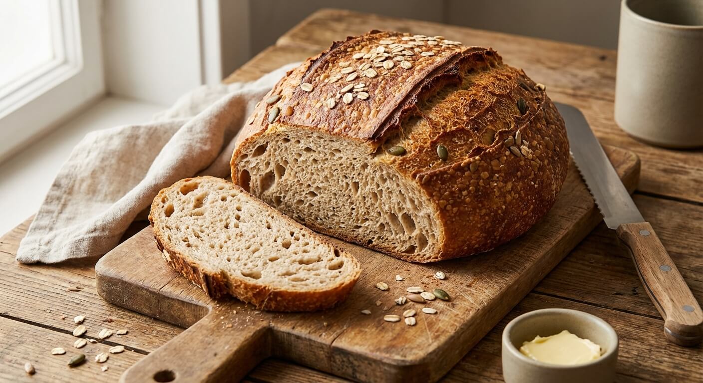 Dinkel-Mischbrot mit langer Gehzeit