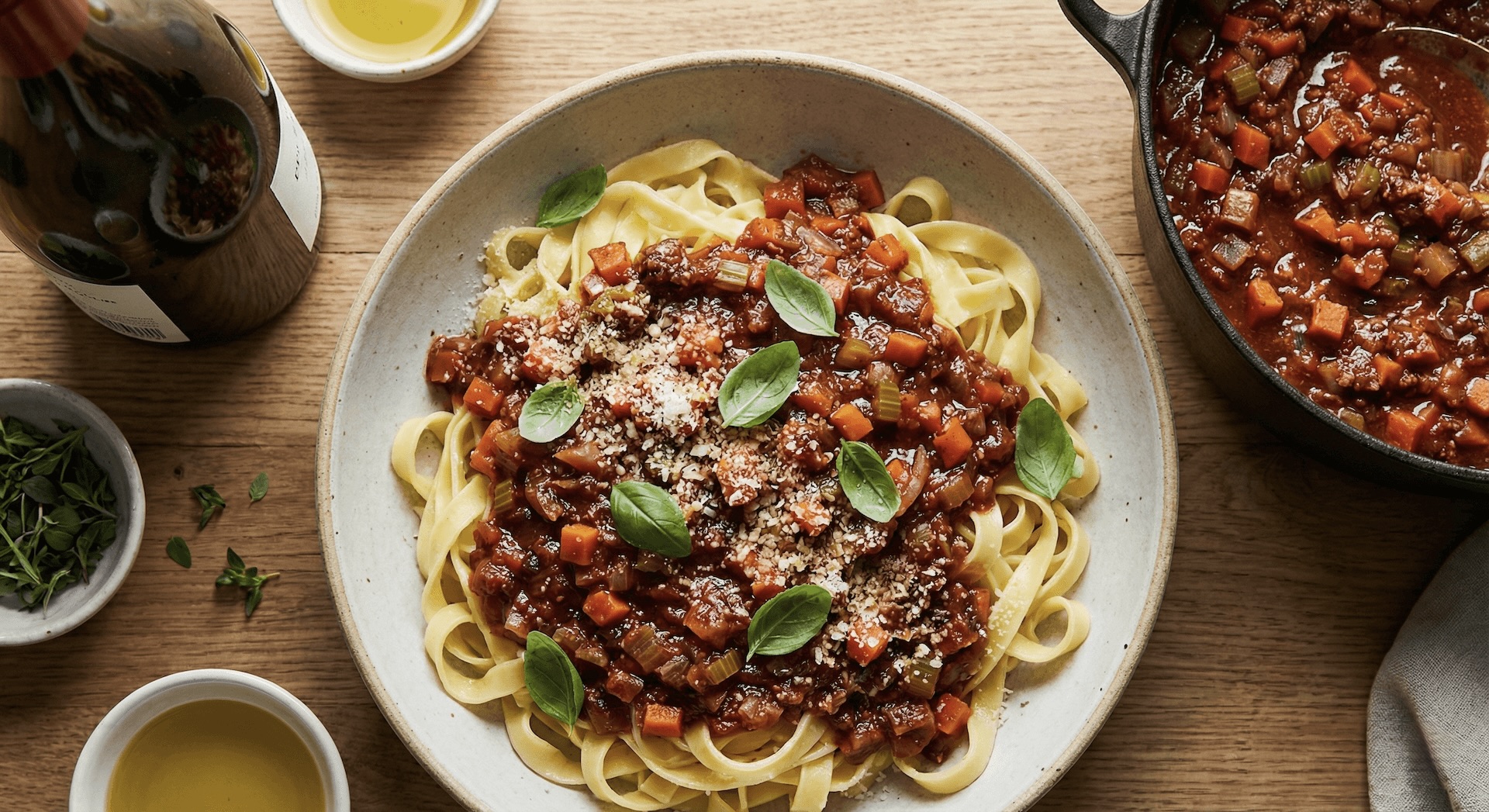 Klassische und intensive Gemüse-Bolognese